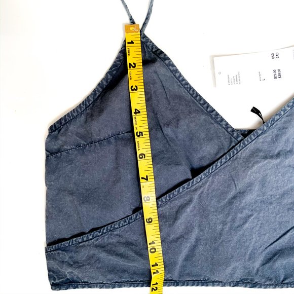 NWT urban outfitters airy surplice neck crop top - Picture 6 of 6